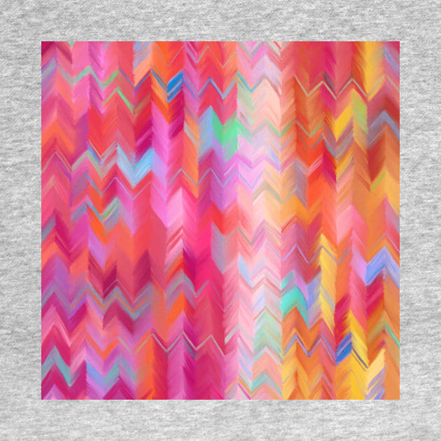 Colorful painted chevron pattern by micklyn